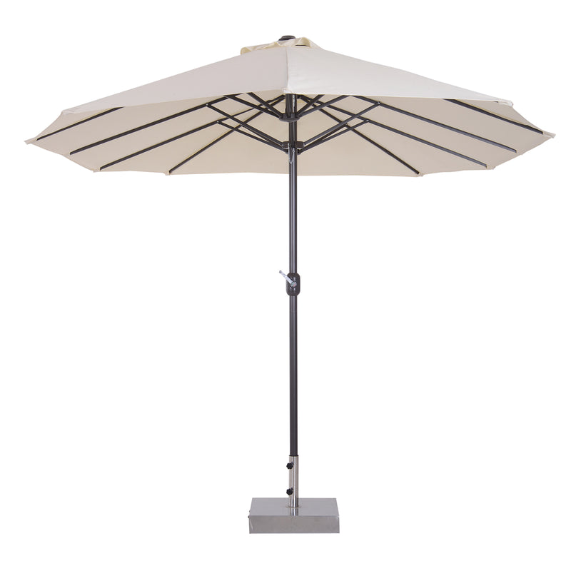 15ft Double-Sided Patio Umbrella Rectangular Parasol Sun Shelter Canopy Shade UV Protection w/ Hand Crank