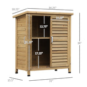 Wooden Garden Storage Shed Kit - Natural