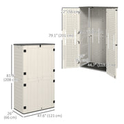 368 Gallon Outdoor Storage Cabinet with Openable Top and Lockable Doors for Lawnmower, Trash Can, Patio Accessories