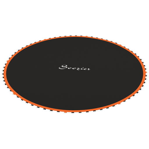 Soozier Trampoline Mat Replacement with Spring Pull Tool and 72 V-Hooks, Fits 12ft Trampoline, Using 5.5" Springs, Orange