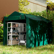 Outdoor Storage Shed, UV Resistant Bike Tent with Roll-up Zipper Door, Portable Shed for Bike, Motorcycle, Dark Green