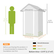 Outdoor Storage Shed with Lockable Door, Metal Garden Shed with 4 Vents for Backyard Patio