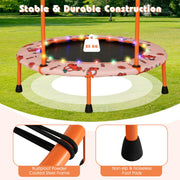 Costway - 36 Inch Mini Trampoline with Colorful LED Lights and Bluetooth Speaker-Orange