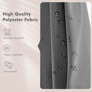 Costway - 9.5 Feet Square Patio Cantilever Umbrella with 360° Rotation-Gray