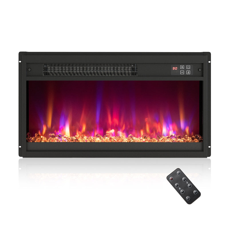 Costway - 18/23/26 Inch 1500W Electric Fireplace Insert with Remote Control-23 inches