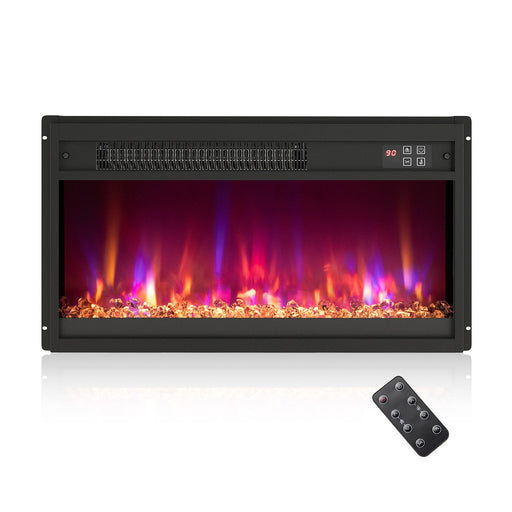 Costway - 18/23/26 Inch 1500W Electric Fireplace Insert with Remote Control-23 inches