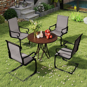 Costway - Set of 2 Patio Chairs with Quick-drying and Breathable Fabric for Backyard-Gray