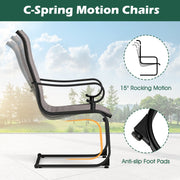 Costway - Set of 2 Patio Chairs with Quick-drying and Breathable Fabric for Backyard-Gray