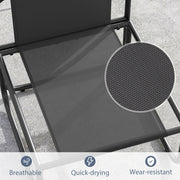 Costway - Outdoor Patio Chairs Set of 2 with Removable Cushions and Adjustable Foot Pads-Gray