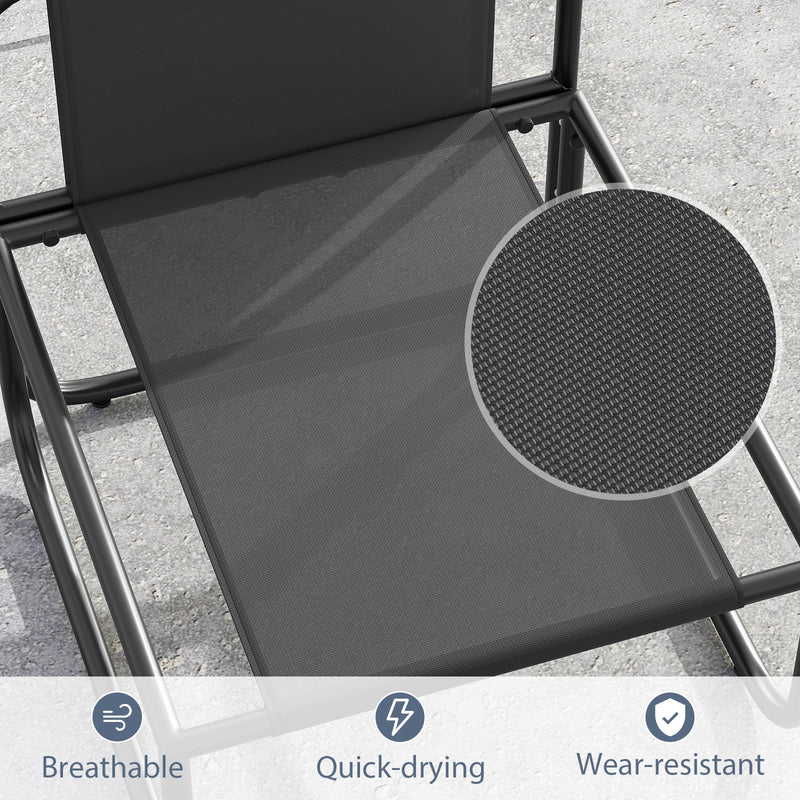 Costway - Outdoor Patio Chairs Set of 2 with Removable Cushions and Adjustable Foot Pads-Gray