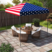 Costway - 6.6 x 6.6 Feet Outdoor Pop-up Canopy Tent with UPF 50+ Sun Protection-Multicolor