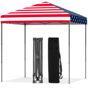 Costway - 6.6 x 6.6 Feet Outdoor Pop-up Canopy Tent with UPF 50+ Sun Protection-Multicolor