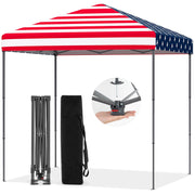 Costway - 6.6 x 6.6 Feet Outdoor Pop-up Canopy Tent with UPF 50+ Sun Protection-Multicolor