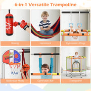 Costway - 55" Kids Trampoline Gift for for 3-6 Years Old Boys and Girls-Green