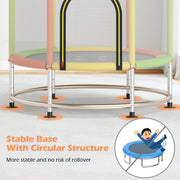 Costway - 55" Kids Trampoline Gift for for 3-6 Years Old Boys and Girls-Green