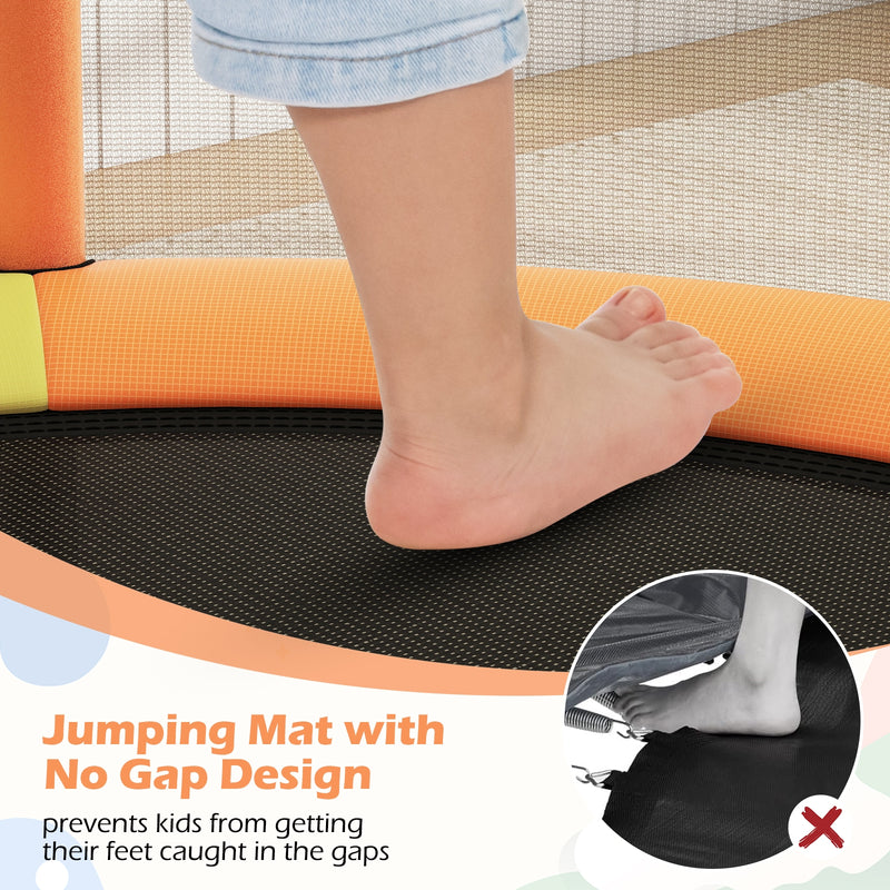 Costway - 55" Kids Trampoline Gift for for 3-6 Years Old Boys and Girls-Green