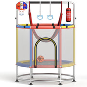Costway - 55" Kids Trampoline Gift for for 3-6 Years Old Boys and Girls-Red
