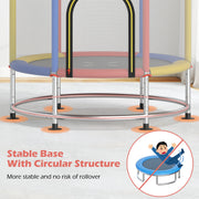 Costway - 55" Kids Trampoline Gift for for 3-6 Years Old Boys and Girls-Red