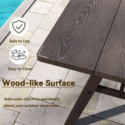 Costway - 3-Person Outdoor Bench Set of 2 with 800 LBS Bearing Capacity