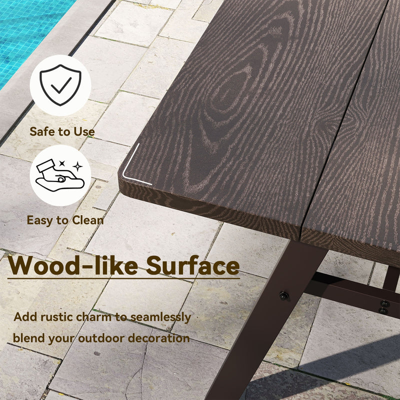 Costway - 3-Person Outdoor Bench Set of 2 with 800 LBS Bearing Capacity