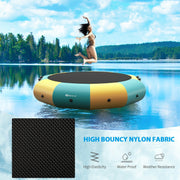 Costway - 10 Feet Inflatable Splash Padded Water Bouncer Trampoline-Yellow