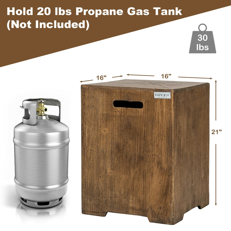 Costway - 16 Inch Outdoor Hideaway Table Cover for Standard 20 LBS Propane Tank-B