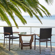 Costway - Set of 2 Outdoor Patio Wicker Dining Chairs