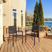 Costway - Set of 2 Outdoor Patio Wicker Dining Chairs