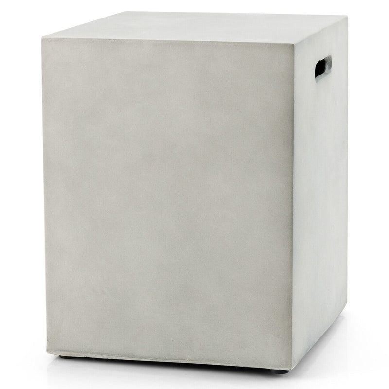 Costway - Propane Tank Cover Hideaway Table for Standard 20 Pounds Propane Tank-Gray