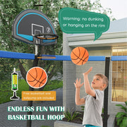 Costway - 8/10 Feet Recreational Trampoline with Basketball Hoop-12 ft