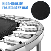 Costway - 38 Inch Mini Folding Trampoline Portable Recreational Fitness Rebounder-Gray