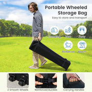 Costway - Foldable 10 X 10 Feet Pop up Canopy Tent with Wheeled Bag-Gray