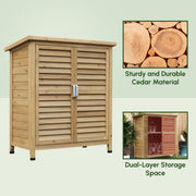 Wooden Garden Storage Shed Kit - Natural
