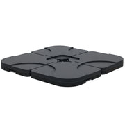 Outsunny - 4pc Portable Umbrella Base Weights Garden Parasol Base Outdoor Patio Umbrella Stand Holder Weights, Black
