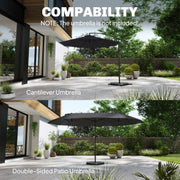 4PCs Cantilever Umbrella Base Weights for Offset Banana Parasol, HDPE Water or Sand Filled Patio Umbrella Weights