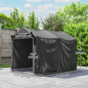 Outdoor Storage Shed, UV Resistant Bike Tent with Roll-up Zipper Door, Portable Shed for Bike, Motorcycle, Black