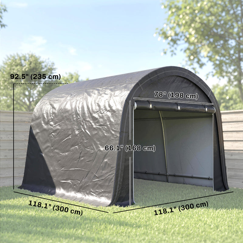 10' x 10' Outdoor Storage Tent, Heavy Duty and Waterproof Portable Shed for Bike, Motorcycle & Garden Tools