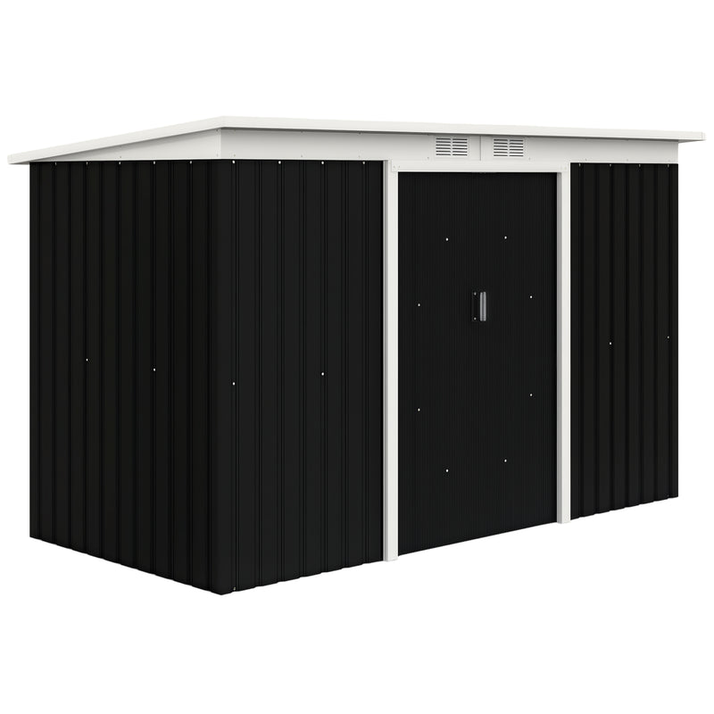 9x4 Outdoor Storage Shed - Dark Grey