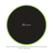 Soozier Trampoline Mat Replacement with Spring Pull Tool and 72 V-Hooks, Fits 12ft Trampoline, Using 5.5" Springs, Green