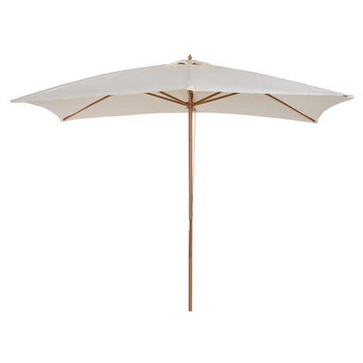 Outsunny - Patio Umbrella Market Patio Sun Umbrella Rectangle Cream White