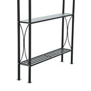 Outsunny - 8' x 5' Grill Gazebo Double Tiered Tent Pavilion Grill Canopy Garden Sun Shade with 2-Tires Shelf
