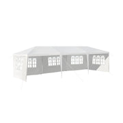 Costway - 10 x 30 Feet Canopy Tent with 5 Removable Sidewalls for Party Wedding