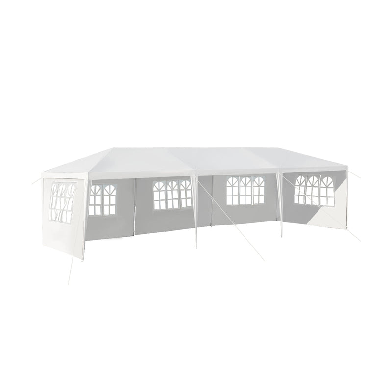 Costway - 10 x 30 Feet Canopy Tent with 5 Removable Sidewalls for Party Wedding