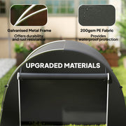 8' x 4' Portable Shed, Waterproof Bike Tent with Roll-up Zipper Door and Galvanised Metal Frame for Bike, Garden Tools