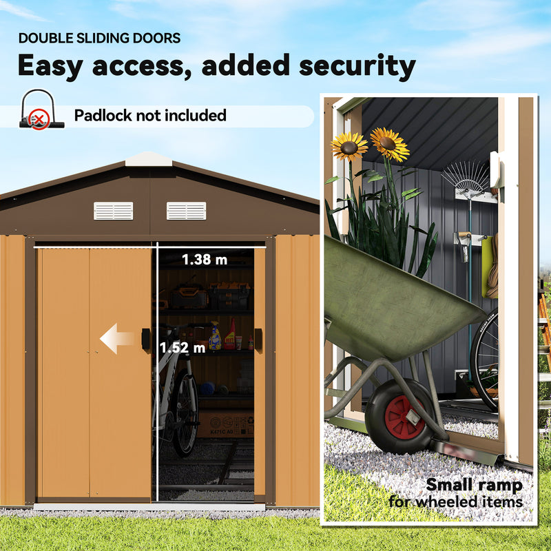 Garden Storage Shed - Yellow