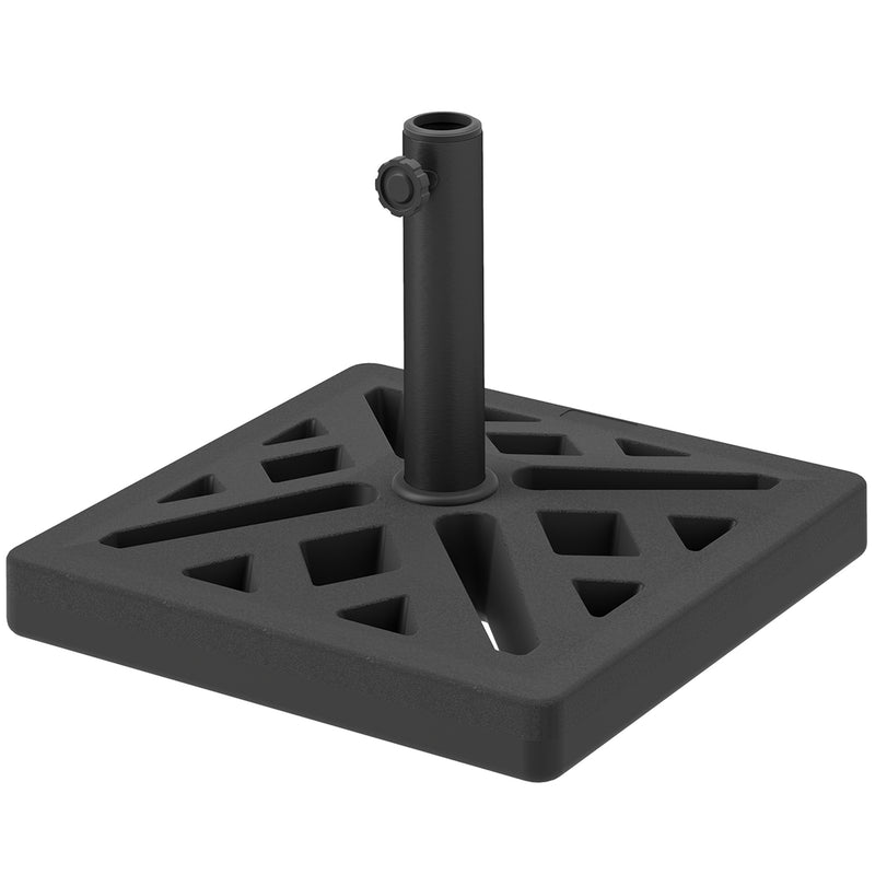 Outsunny - Umbrella Base, 33lbs HDPE Outdoor Umbrella Stand Parasol Stand with Cut-Out Design — 84D-352V00BK