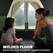 Outsunny - Camping Tent for 6 Man with 2000mm Waterproof Rainfly and Carry Bag for Fishing Hiking Festival, Dark Green