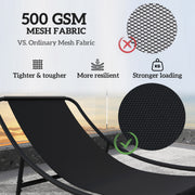 Outsunny - Outdoor Patio Rocking Chair with Cushion, Steel Frame Balcony Chair with Mesh Deep Seat for Porch, Garden, Grey