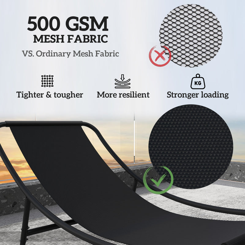 Outsunny - Outdoor Patio Rocking Chair with Cushion, Steel Frame Balcony Chair with Mesh Deep Seat for Porch, Garden, Grey