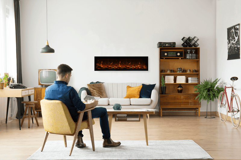 Amantii Symmetry Xtra Tall Bespoke 100" Electric Fireplace